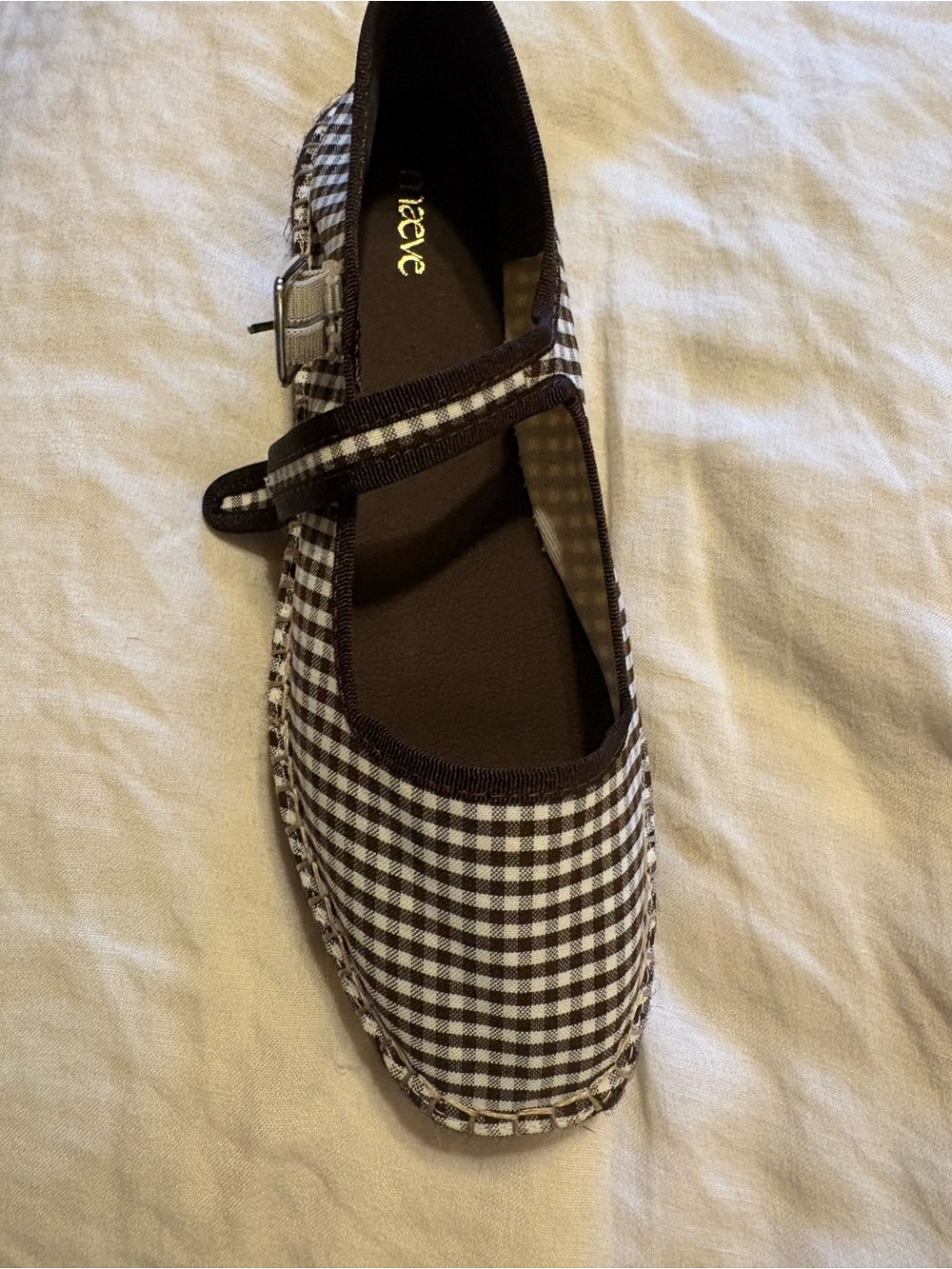 Maeve Brown Gingham Mary Jane Espadrilles - Picture 3 of 5